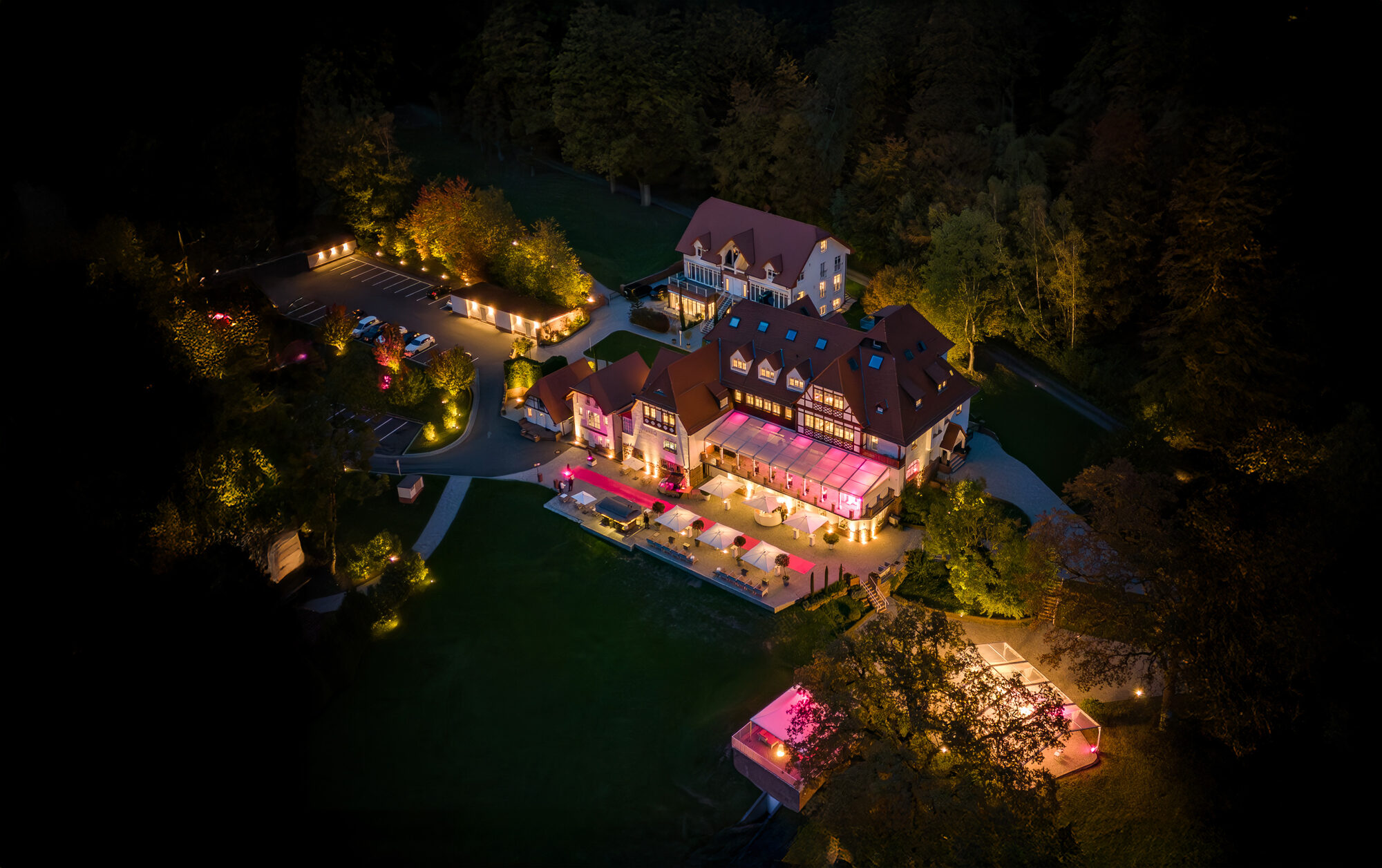 Hoher Darsberg at night from above