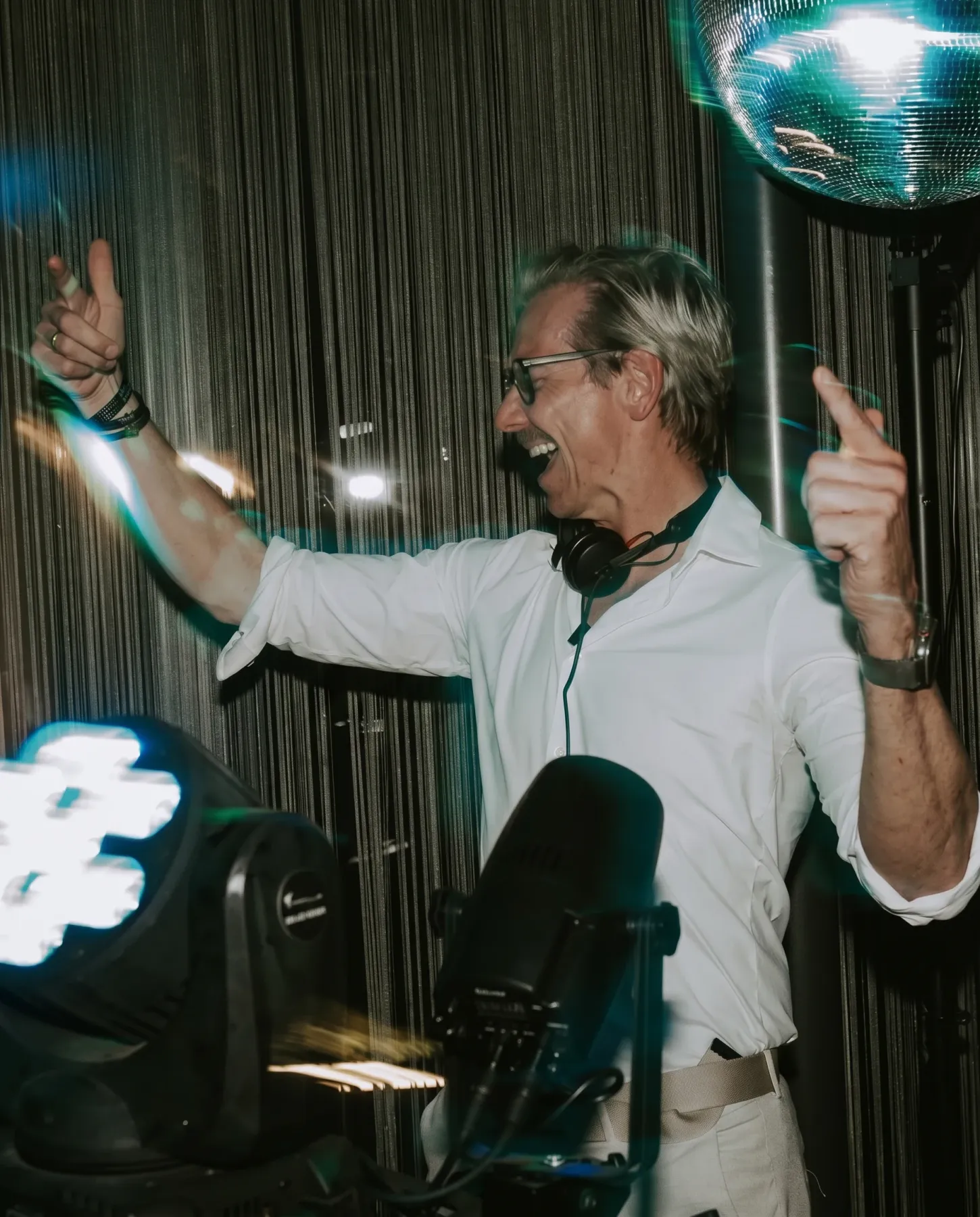 Alex under the disco ball